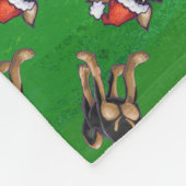 Kerstmis in Chihuahua op groen Fleece Deken (Hoek)