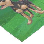 Kerstmis in Chihuahua op groen Korte Tafelloper (Hoek)