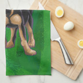 Kerstmis in Chihuahua op groen Theedoek (Quarter Fold)