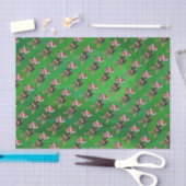 Kerstmis in Chihuahua op groen Tissuepapier (Craft)