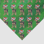 Kerstmis in Chihuahua op groen Tissuepapier (Detail)