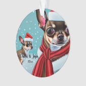 Kerstmis in Chihuahua, Santa Dog Ornament (voorkant)