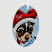 Kerstmis in Chihuahua, Santa Dog Ornament (voorkant)