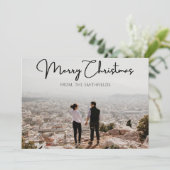 Kerstmis in City Adventure Feestdagenkaart (Staand voorkant)