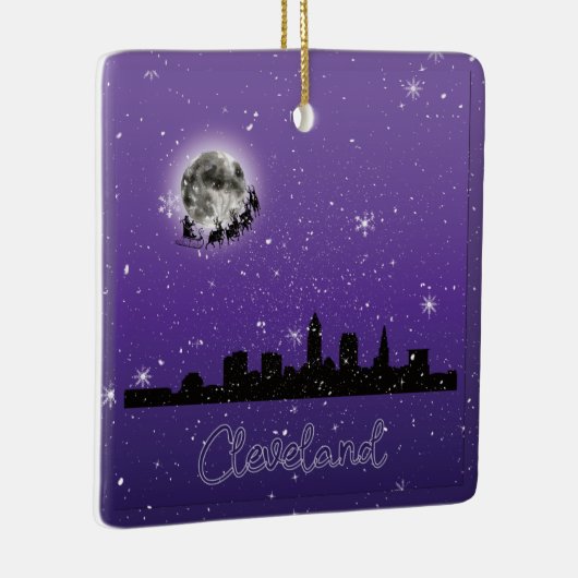 Kerstmis in Cleveland, Ohio Keramisch Ornament (Rechts)