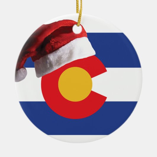Kerstmis in Colorado Keramisch Ornament (Voorkant)