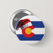 Kerstmis in Colorado Ronde Button 5,7 Cm (Voorkant /achterkant)