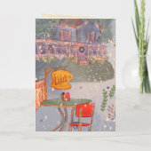 Kerstmis in Connecticut kerstkaart Feestdagen Kaart (Achterkant)