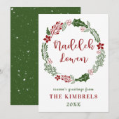 Kerstmis in Cornwall, traditie Feestdagenkaart (Voorkant / Achterkant)