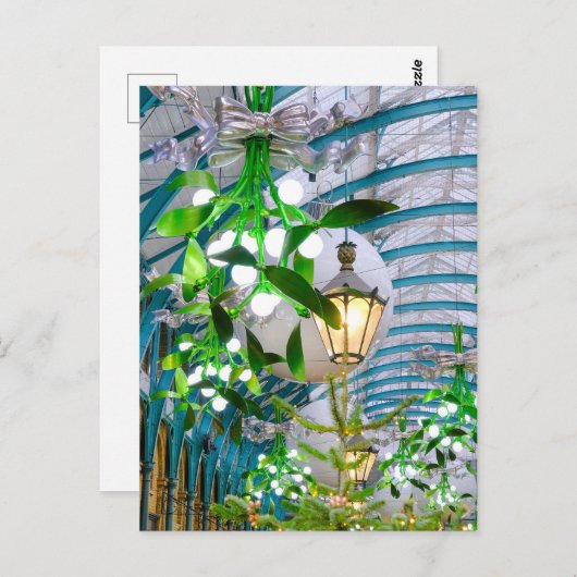 Kerstmis in Covent Garden, Briefkaart van Londen, (Voorkant / Achterkant)