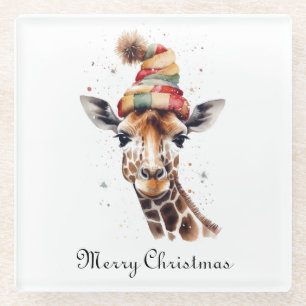 Kerstmis in Cozy Safari, op maat Glazen Onderzetter
