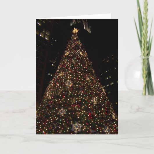 Kerstmis in Daley Plaza Chicago | Blanco Kaart (Voorkant)