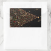 Kerstmis in Daley Plaza Chicago Rechthoekige Sticker (Tas)