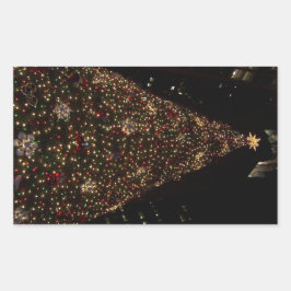 Kerstmis in Daley Plaza Chicago Rechthoekige Sticker