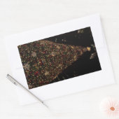 Kerstmis in Daley Plaza Chicago Rechthoekige Sticker (Envelop)