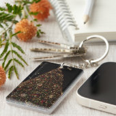 Kerstmis in Daley Plaza Chicago Sleutelhanger (Voorkant Rechts)