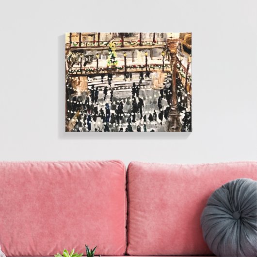 Kerstmis in de arcade door Willowcatdesigns Canvas Afdruk (Insitu (Woonkamer))