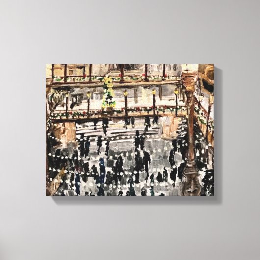 Kerstmis in de arcade door Willowcatdesigns Canvas Afdruk (Voorkant)