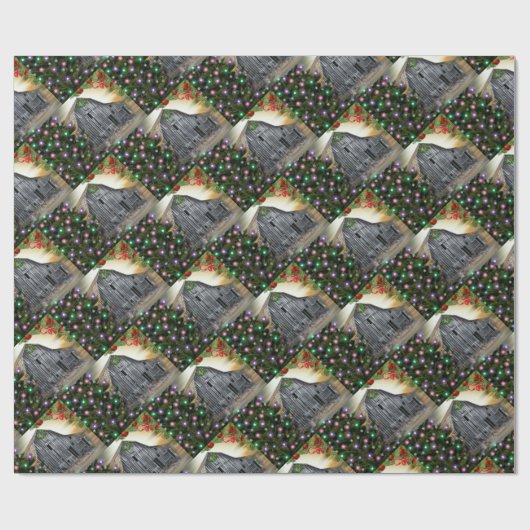 Kerstmis in de Barn Cadeaupapier (Vlak)