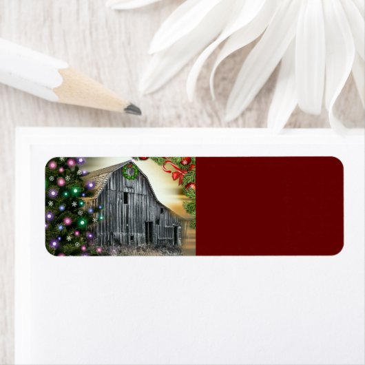 Kerstmis in de Barn Etiket (Insitu)