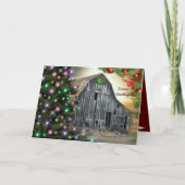 Kerstmis in de Barn Feestdagen Kaart (Voorkant)