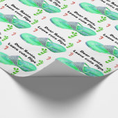 Kerstmis in de Beach Flip Flop Sandals Cadeaupapier (Hoek)