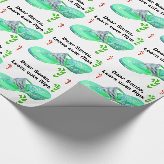 Kerstmis in de Beach Flip Flop Sandals Cadeaupapier (Hoek)