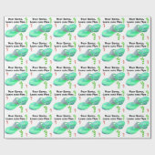 Kerstmis in de Beach Flip Flop Sandals Cadeaupapier (Vlak)