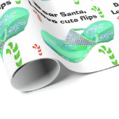 Kerstmis in de Beach Flip Flop Sandals Cadeaupapier (Rol Hoek)