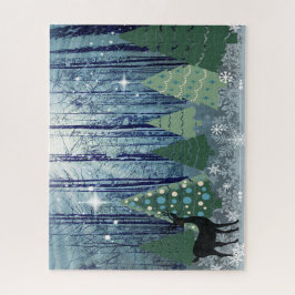 Kerstmis in de Bos Ontwerp Puzzel