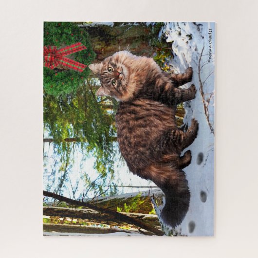 "Kerstmis in de Bossen" 16x20 Legpuzzel (Verticaal)