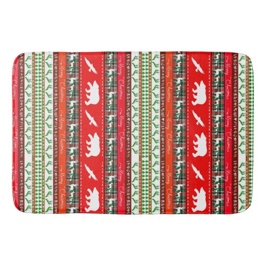 Kerstmis in de bossen badmat (Voorkant)