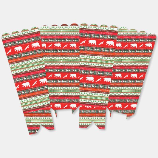 Kerstmis in de bossen bedankdoosjes (Ongevouwen)