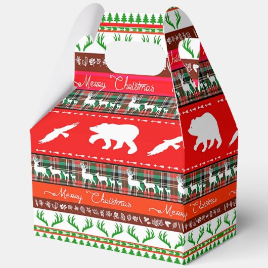 Kerstmis in de bossen bedankdoosjes (Achterkant)