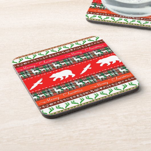 Kerstmis in de bossen bier onderzetter (Linkerzijde)