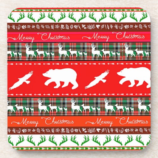 Kerstmis in de bossen bier onderzetter (Voorkant)