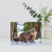 "Kerstmis in de Bossen" Briefkaart (Staand voorkant)