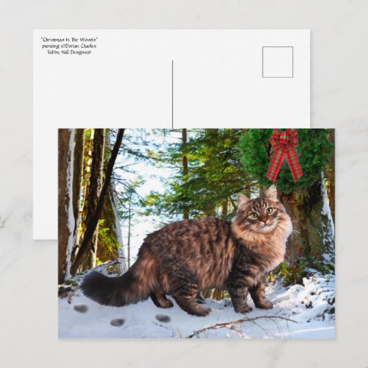 "Kerstmis in de Bossen" Briefkaart (Voorkant / Achterkant)