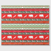 Kerstmis in de bossen cadeaupapier (Vlak)