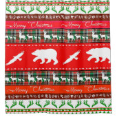 Kerstmis in de bossen douchegordijn (Voorkant)