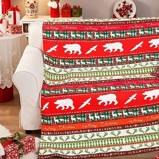 Kerstmis in de bossen fleece deken