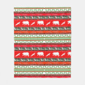 Kerstmis in de bossen fleece deken (Voorkant)