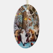 Kerstmis in de Bossen Funny Animal Ornament (Rechts)