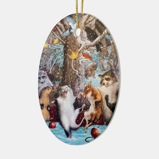 Kerstmis in de Bossen Funny Animal Ornament (Links)