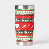 Kerstmis in de bossen geïsoleerde drinkbeker (Voorkant)