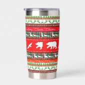 Kerstmis in de bossen geïsoleerde drinkbeker (Rechts)