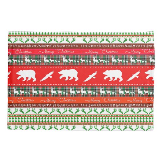 Kerstmis in de bossen kussensloop (Achterkant)