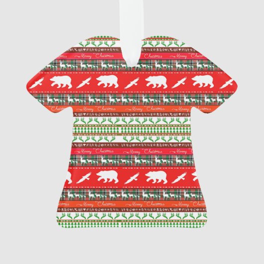 Kerstmis in de bossen ornament (achterkant)