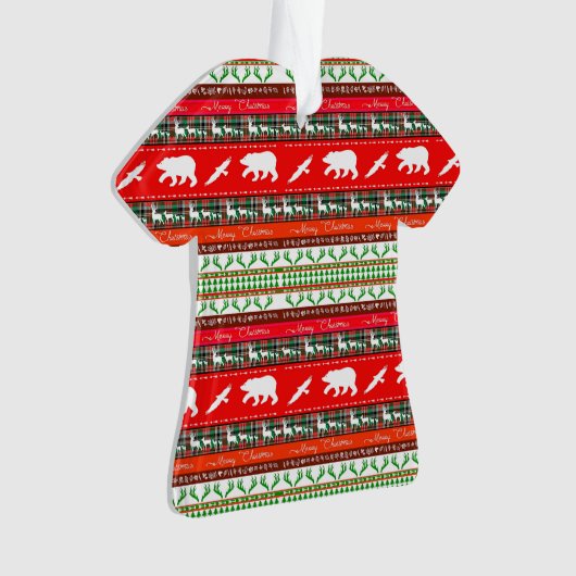 Kerstmis in de bossen ornament (voorkant)