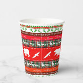 Kerstmis in de bossen papieren bekers (Rechts)